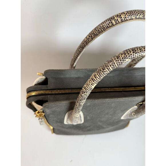 Paige Gamble Ines Ponyhair Bag Python $2400 - Picture 9 of 12